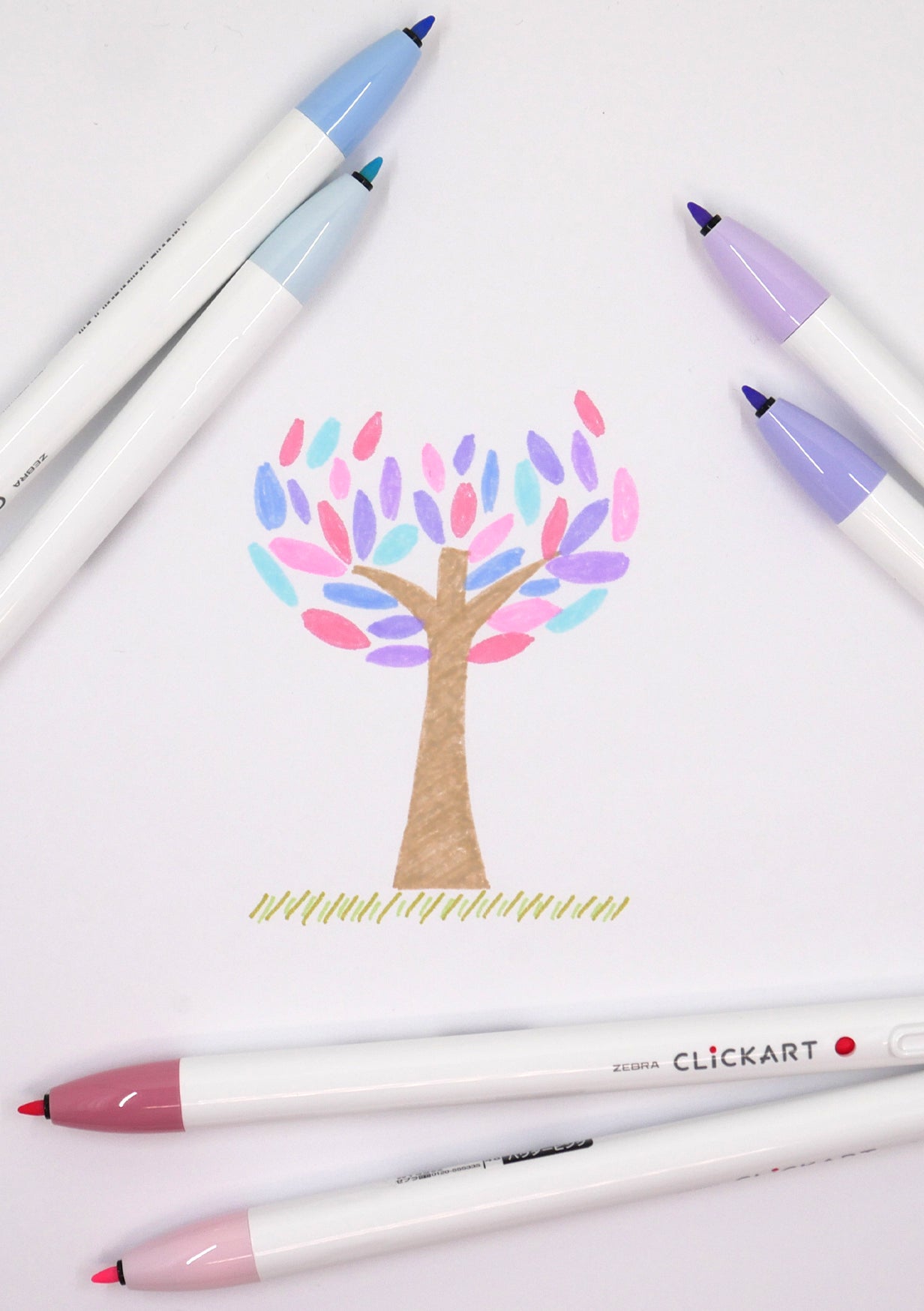 Stylos feutres Zebra Clickart - Couleurs Pastels test dessin
