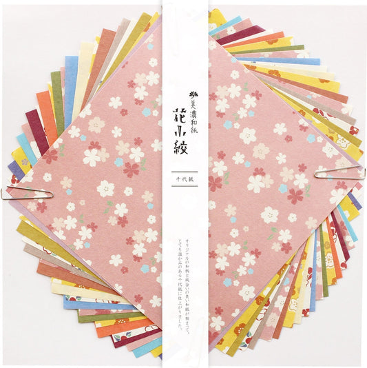 Papier origami japonais - Motifs Floraux - Chiyogami et Mino-washi