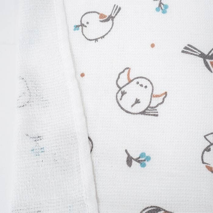 Serviette pour les mains en coton - Shimaenaga billes bleues