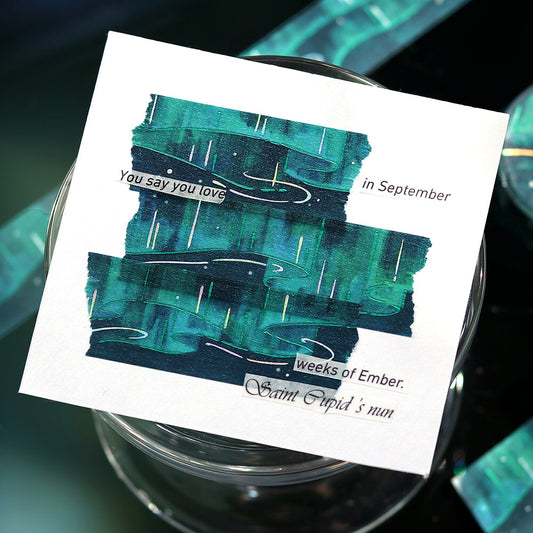 Washi tape - Sky Stars - Aurore boréale exemple d'utilisation