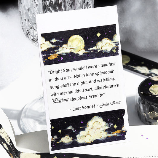 Washi tape - Sky Stars - Nuit de pleine lune exemple d'utilisation