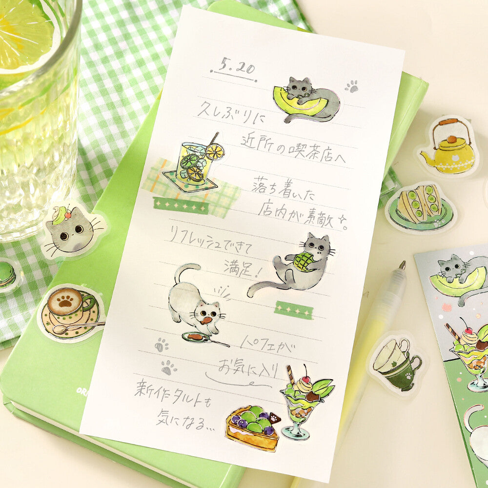 Flake Stickers - Irasshaimase nya~ Cafe Haineko