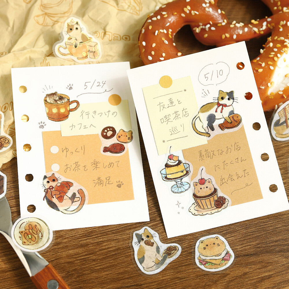 Flake Stickers - Irasshaimase nya~ Cafe Mikeneko