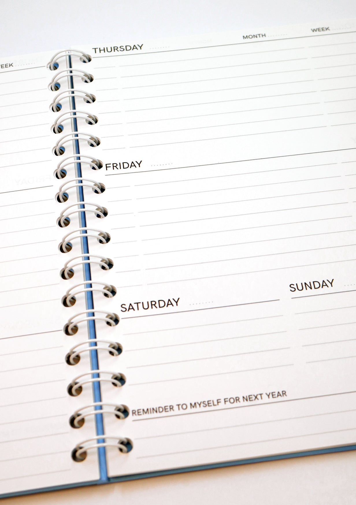 Agenda effaçable en papier-pierre - Blue version - semainier