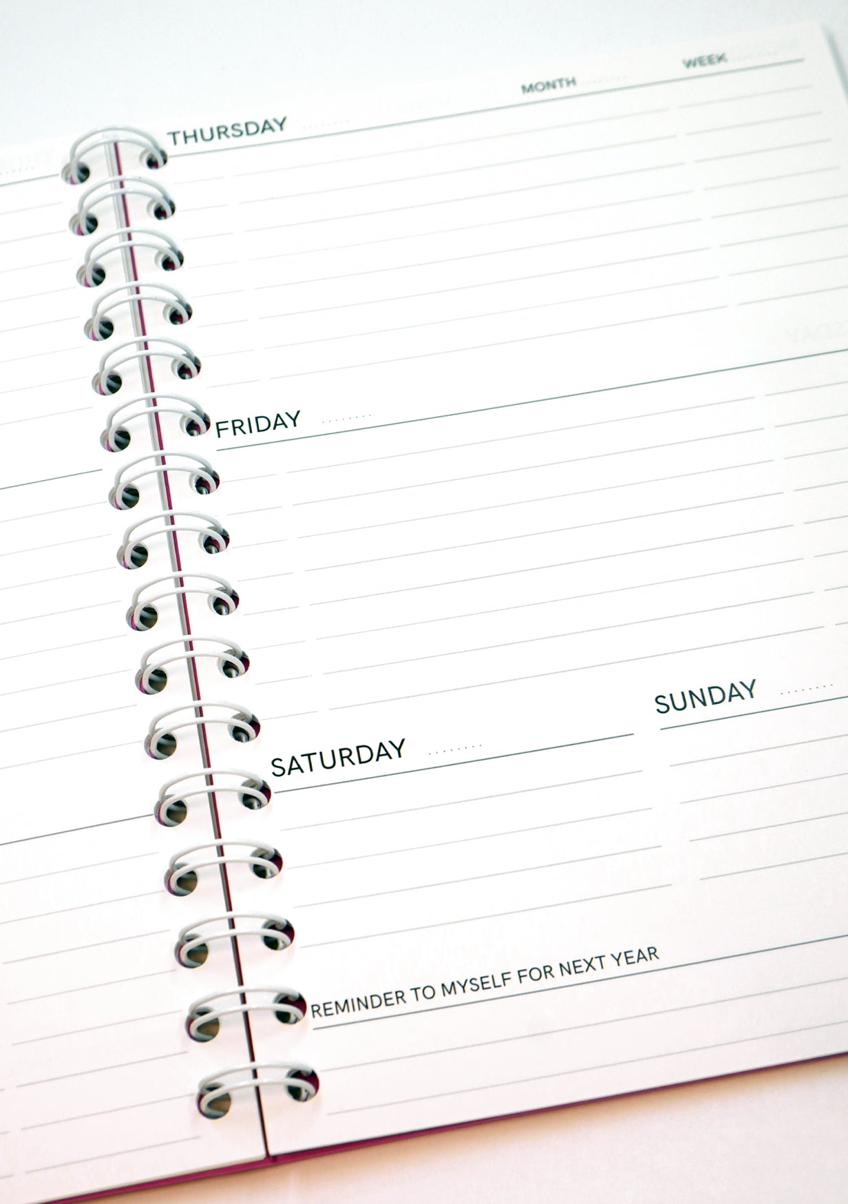 Agenda effaçable en papier-pierre - Pink version - semainier