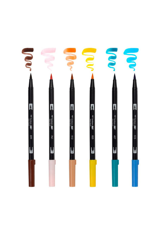 Tombow ABT Dual Brush Pen Aquarelle Manga - Set Bird - couleurs