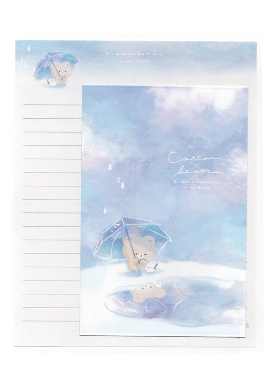 Set kawaii de papier à lettres et enveloppes - Cotton Bear