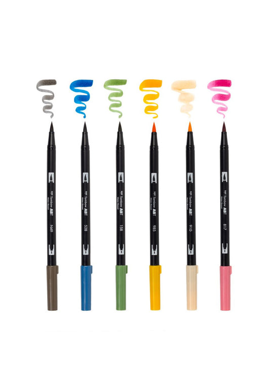 Tombow ABT Dual Brush Pen Aquarelle Manga - Set Flower couleurs