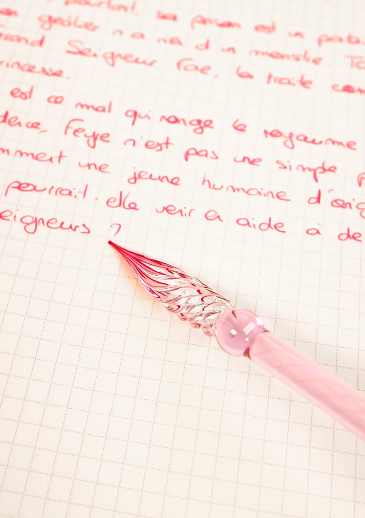 Stylo en verre kawaii - pointe