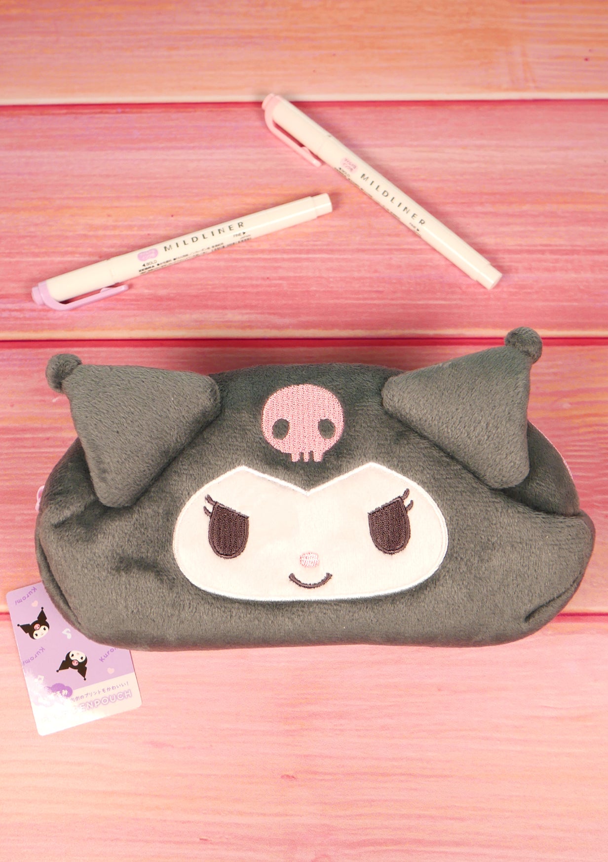 Trousse - Sanrio Kuromi fond rose