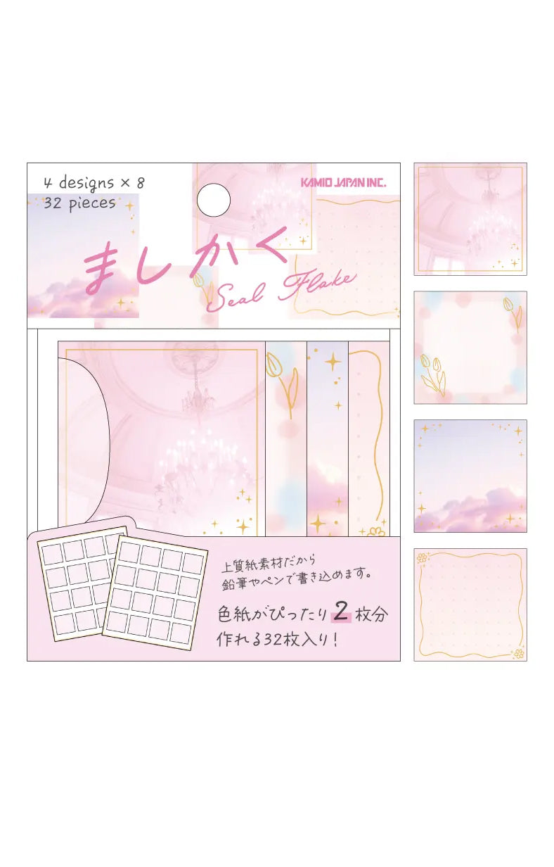 Flake stickers - Mashikaku rose
