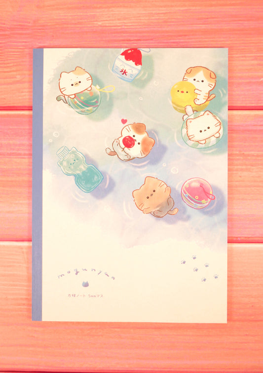 Cahier japonais - chat Mogunyan à la plage