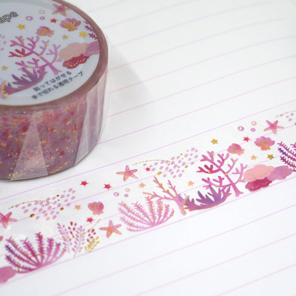PET tape japonais coraux roses