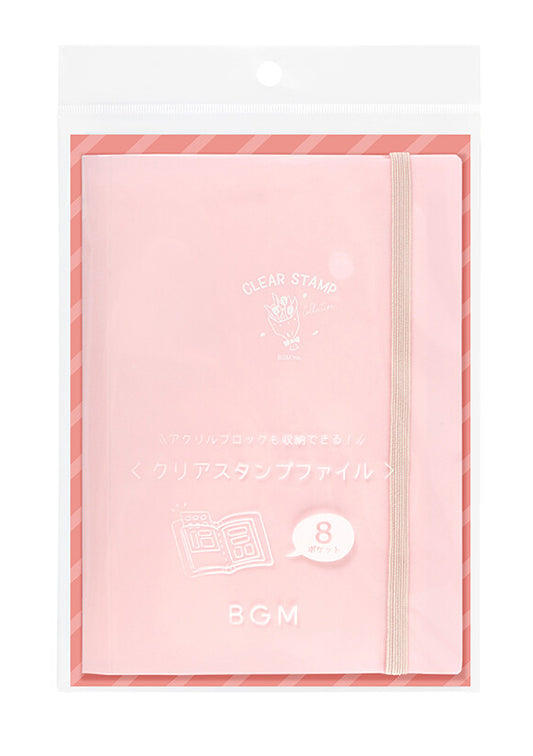 Pochette de rangement pour tampon transparent - Pink Flower