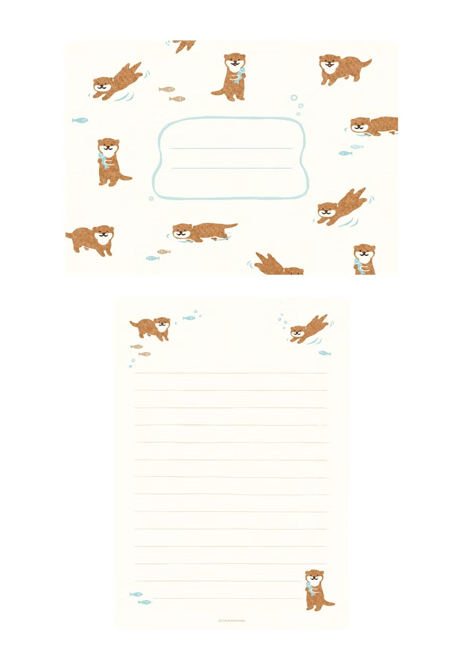 Set de papier à lettres et enveloppes - Loutre Furukawashiko