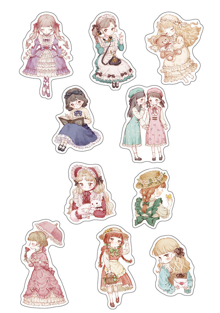 Flake stickers - Girl's Daily Life - Classical Style