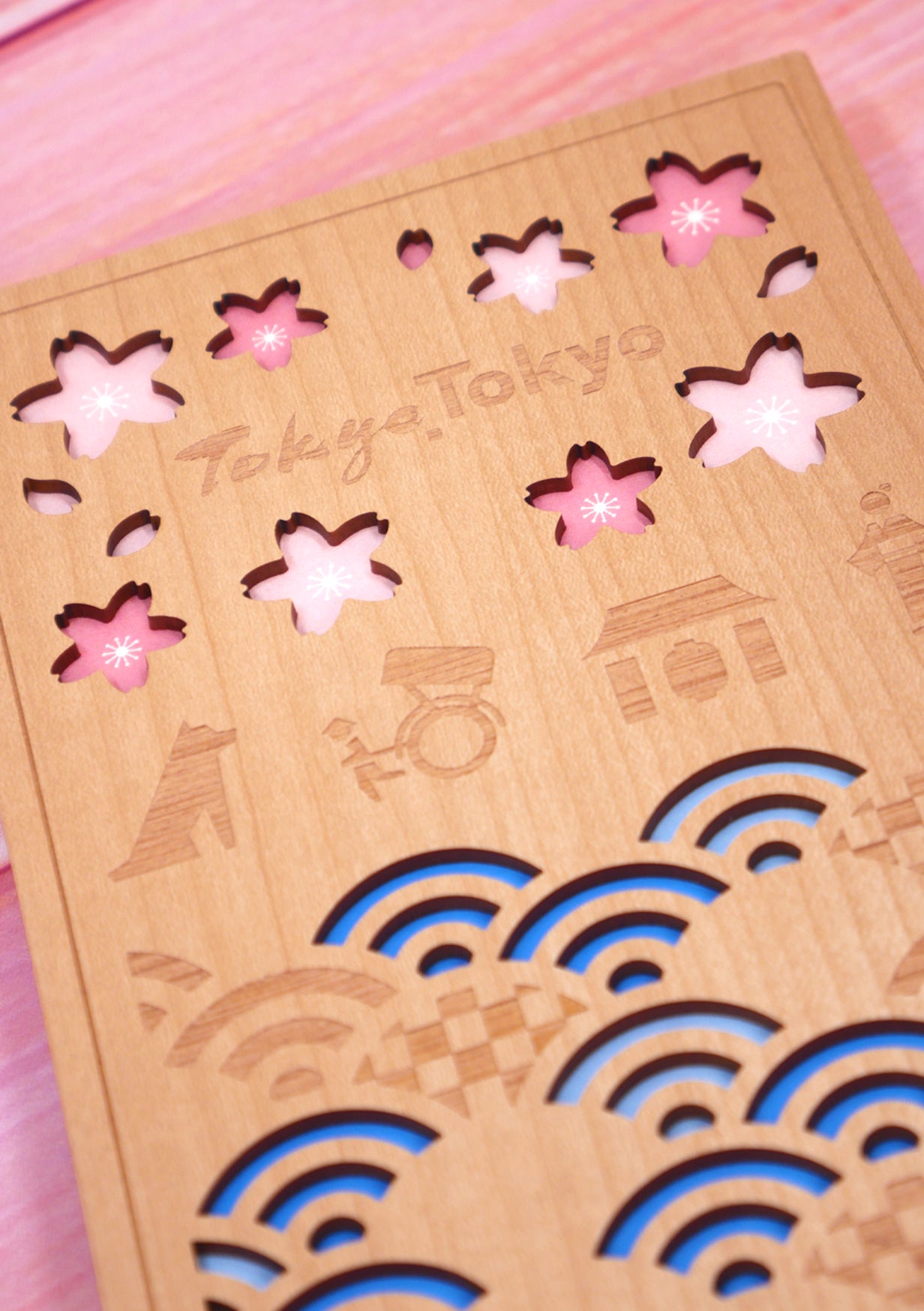 Carnet goshuincho en bois - Tokyo, Tokyo zoom