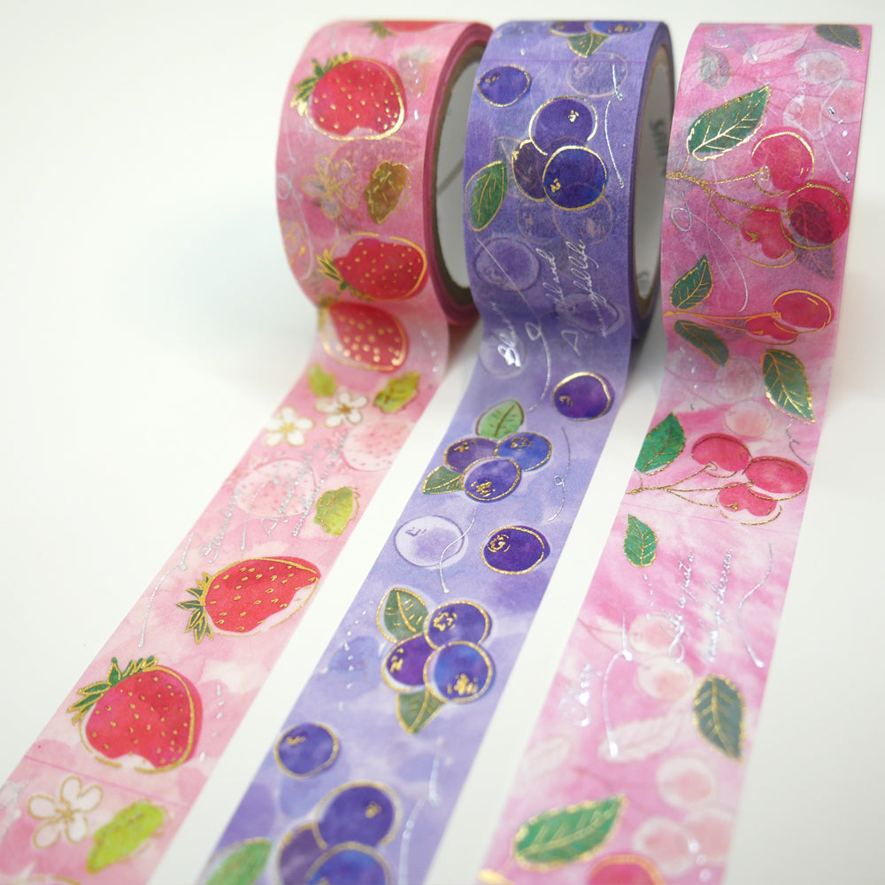 washi tape fruits rouges cerise fraise myrtille