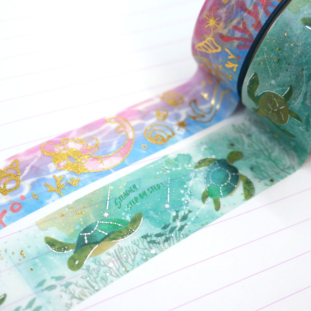 washi tape sirène et tortue