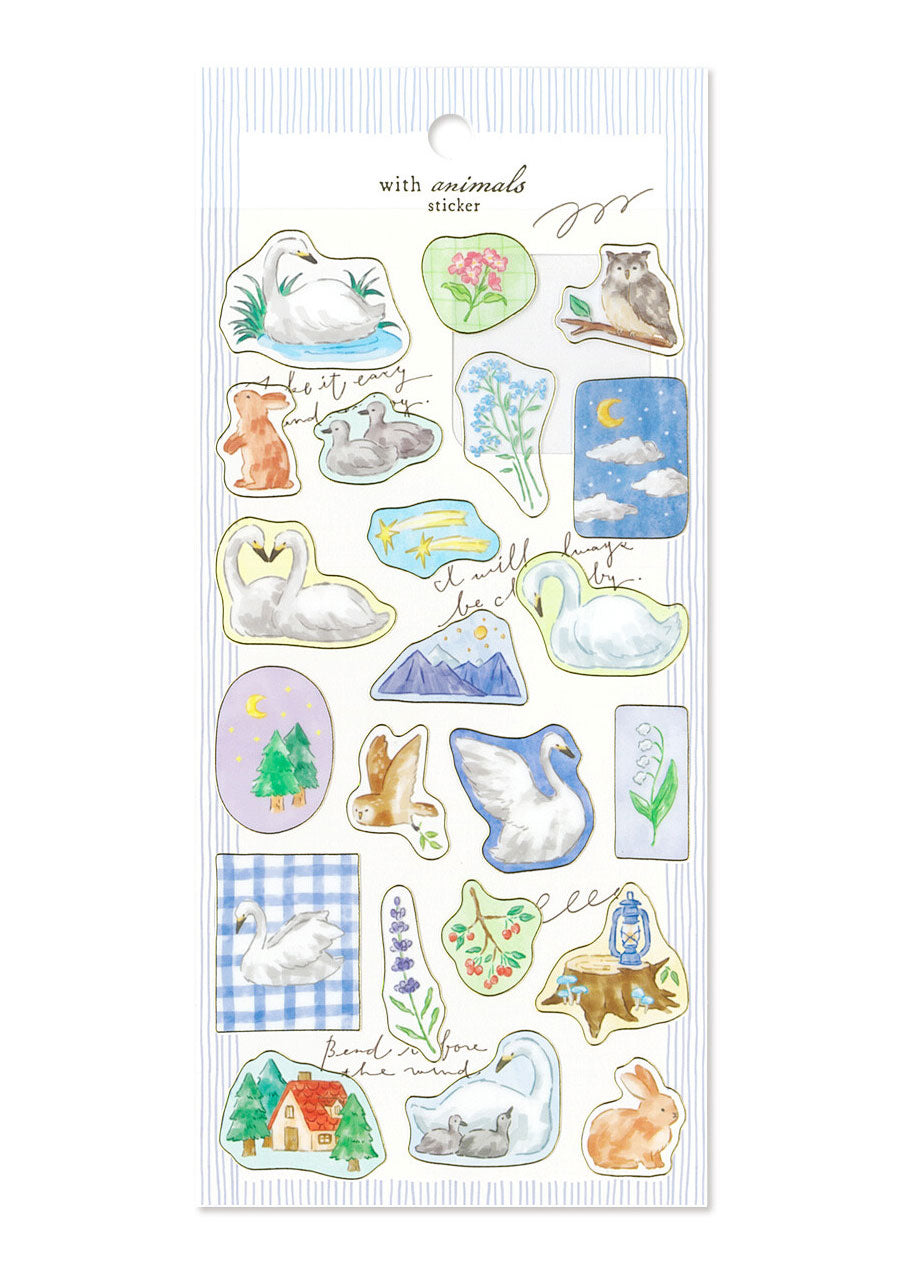 Stickers - With Animals - Cygne