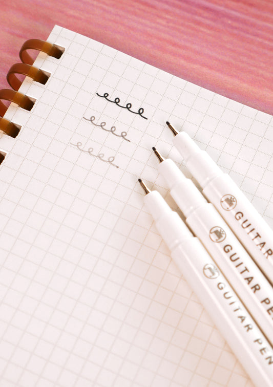 Set de 3 stylos Teranishi - Guitar Petite - Noir - écriture