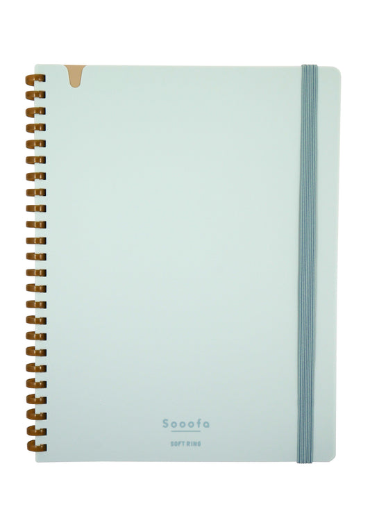 Carnet Sooofa à anneaux souples - bleu