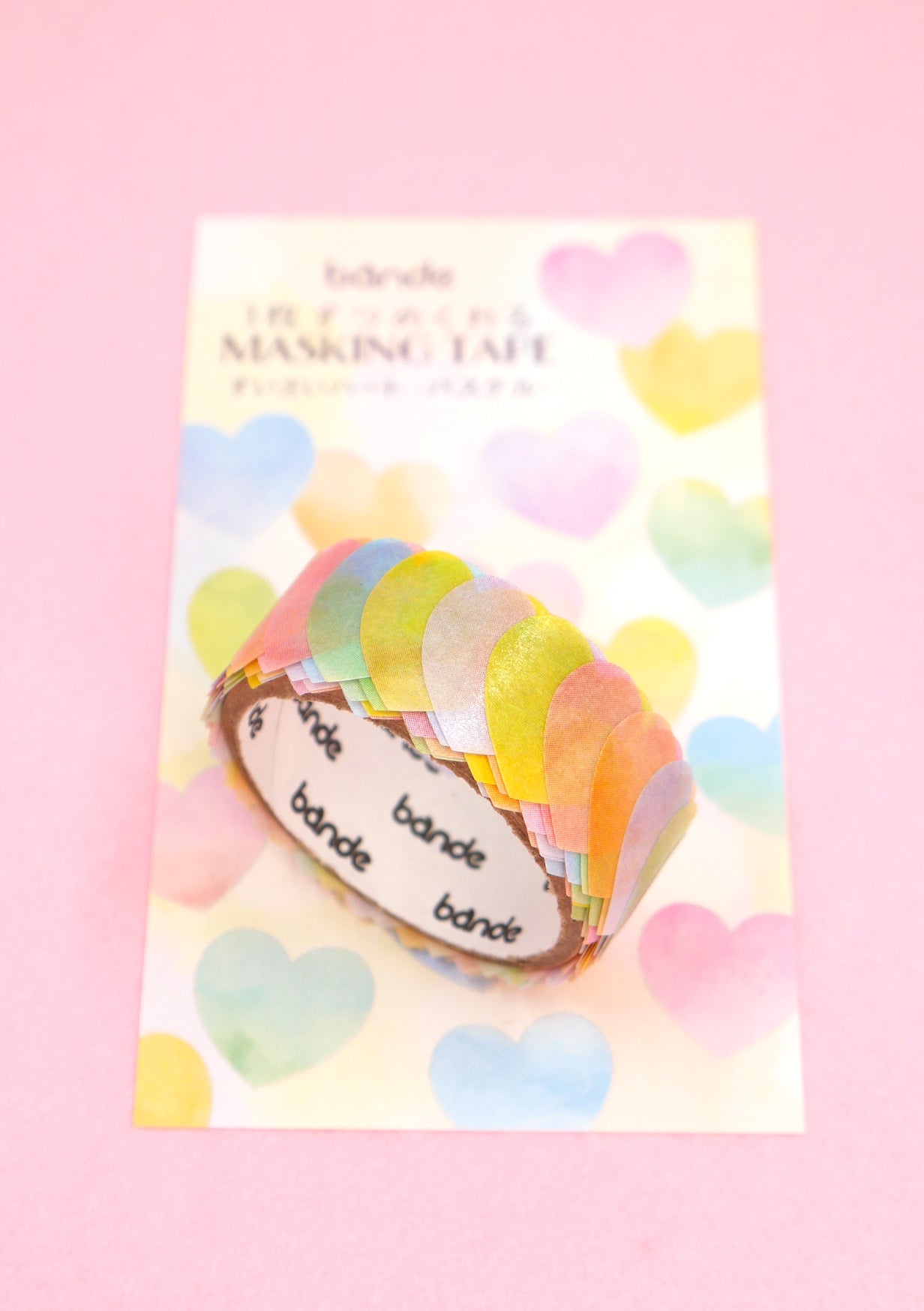 Masking tape stickers - Cœurs en aquarelle