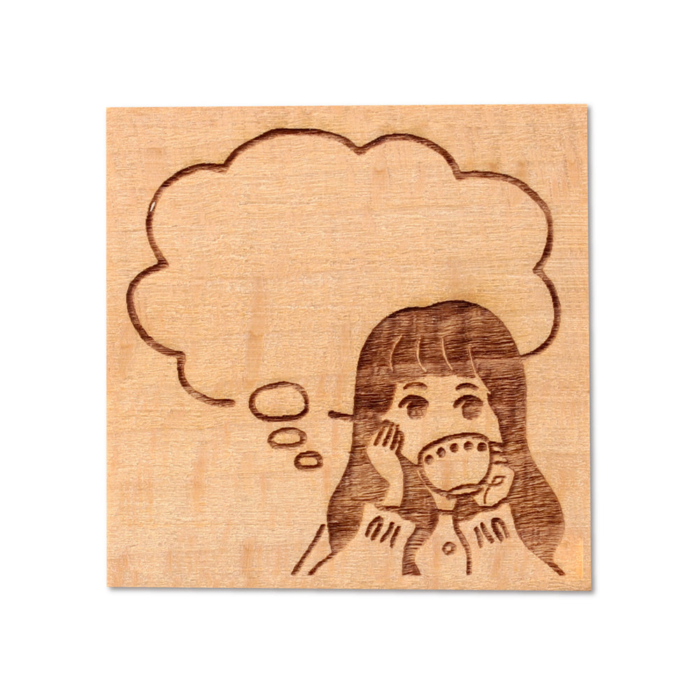 Tampon en bois - Girl's Life - Pause café