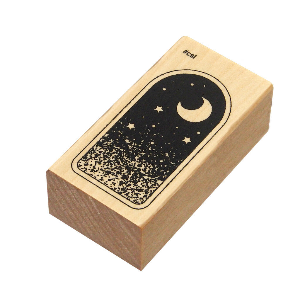 Tampon en bois - Moon Sky