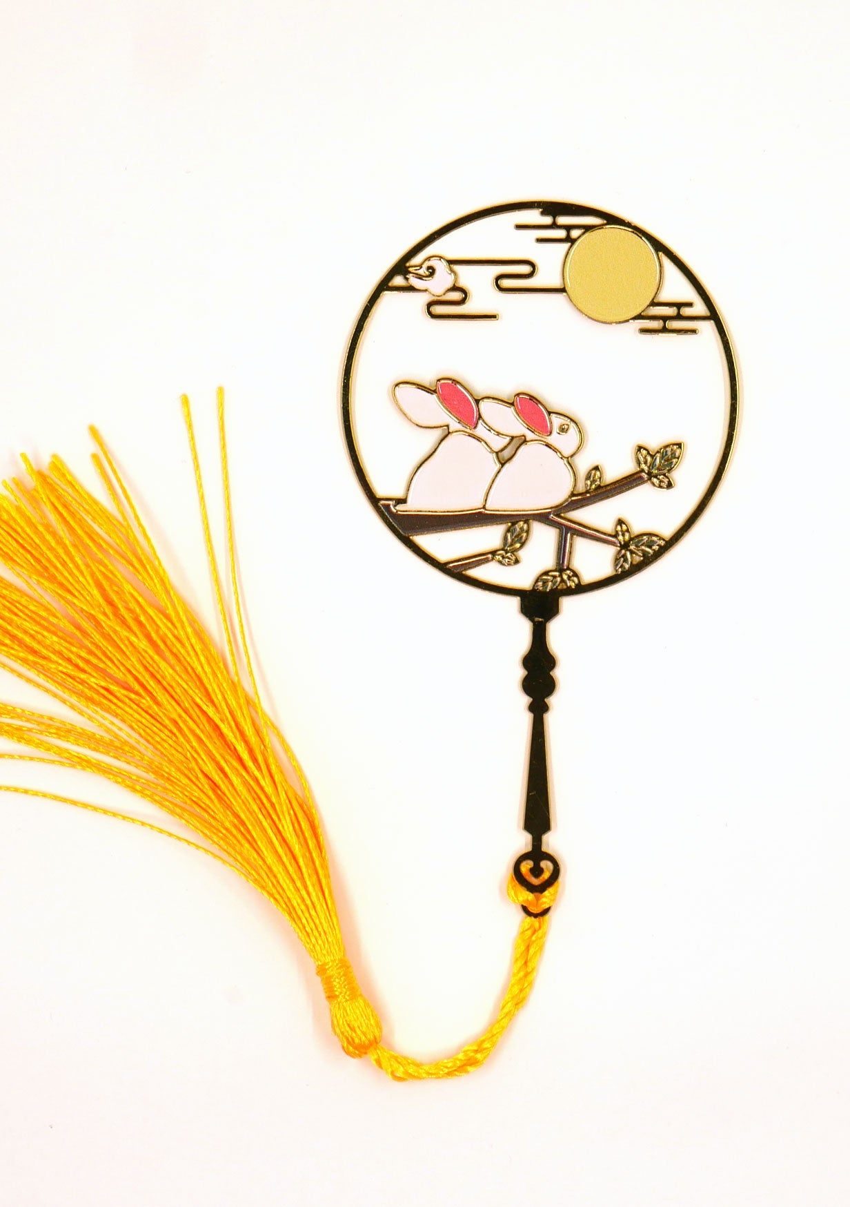 Marque-page japonais - lapin lune orange