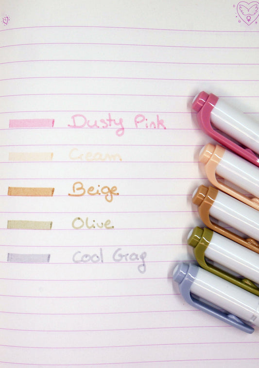 Set de 5 surligneurs Zebra Mildliner - Natural