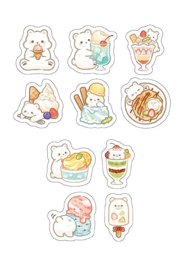 Flake stickers - Ours polaire et glace