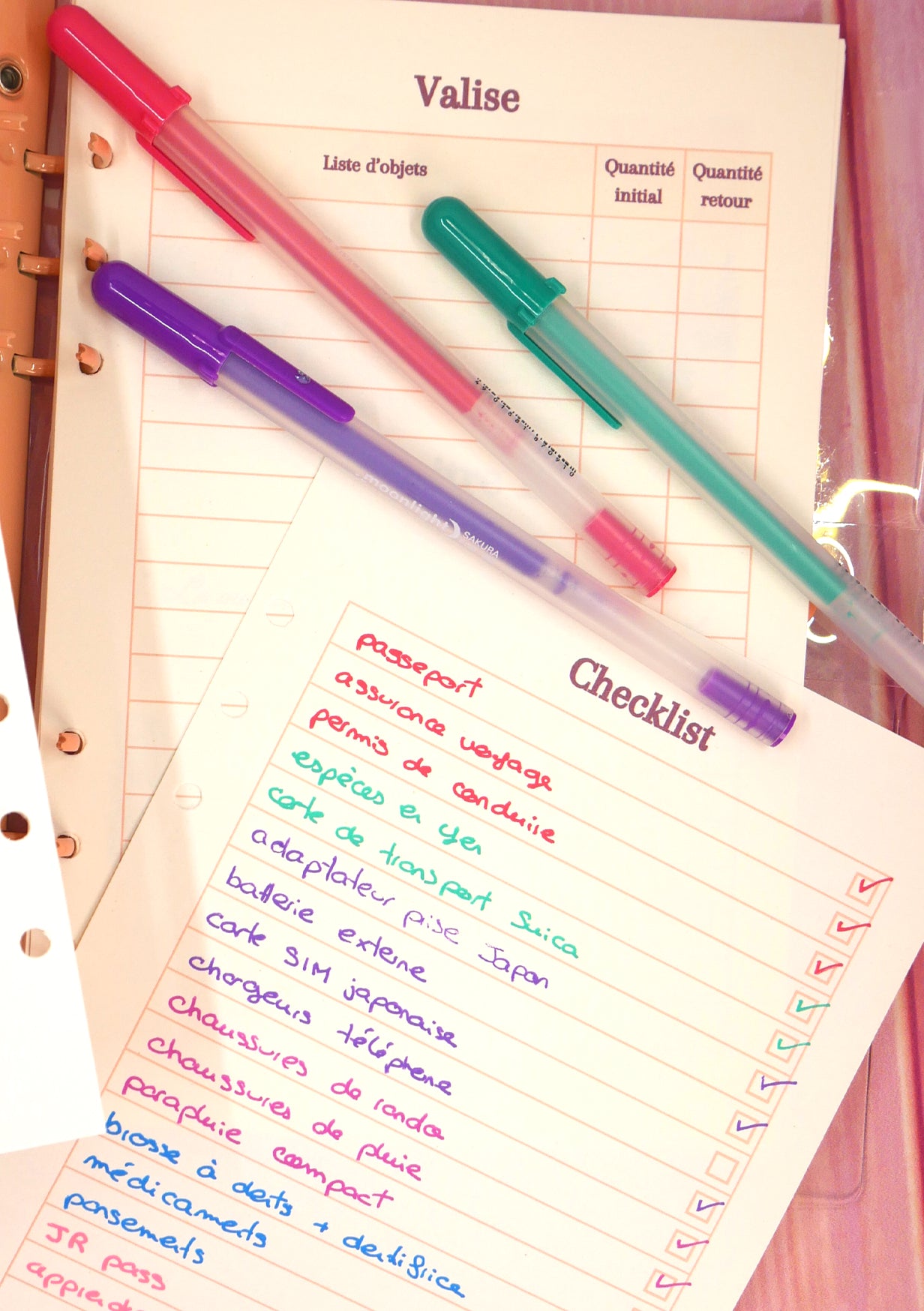 Carnet de voyage - Bundle kit | Journal personnalisable - checklist