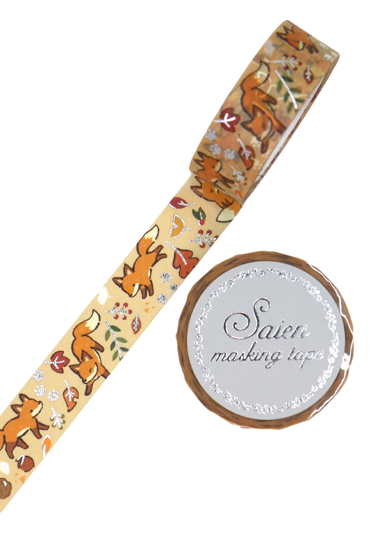 Washi tape - Renard kawaii masking tape renard automne