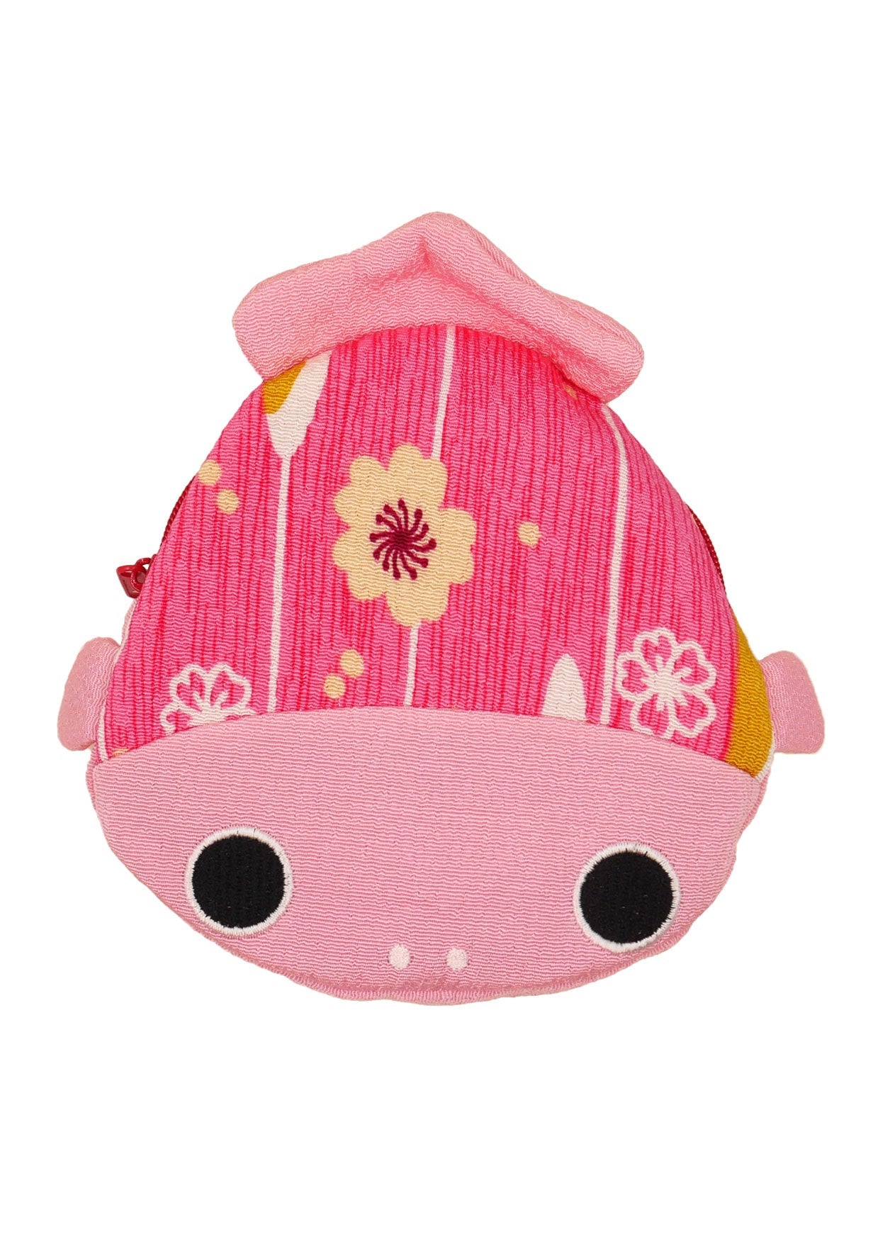 Pochette en tissu japonais - Carpe koï - rose fleurs