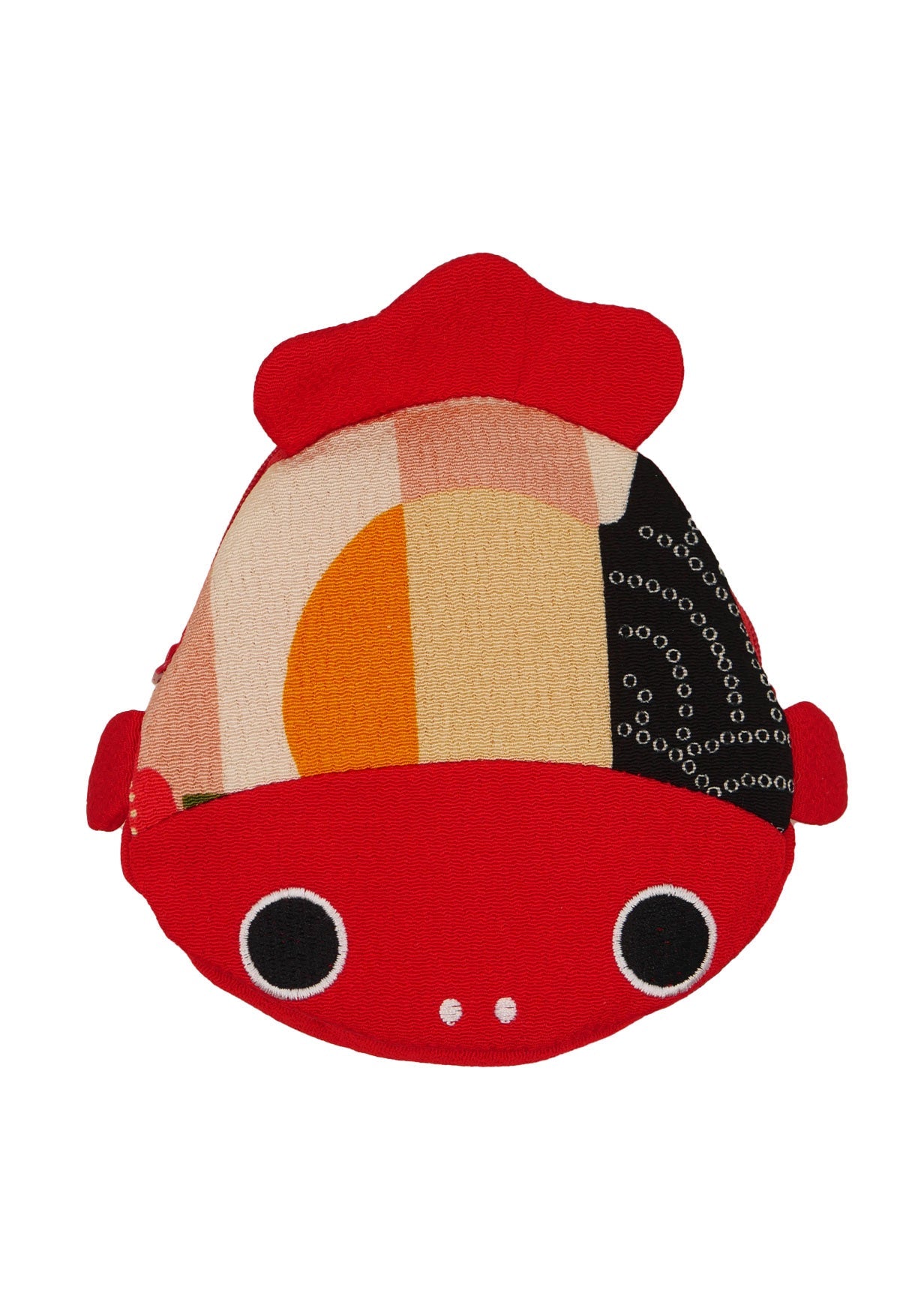 Pochette en tissu japonais - Carpe koï - rouge motifs