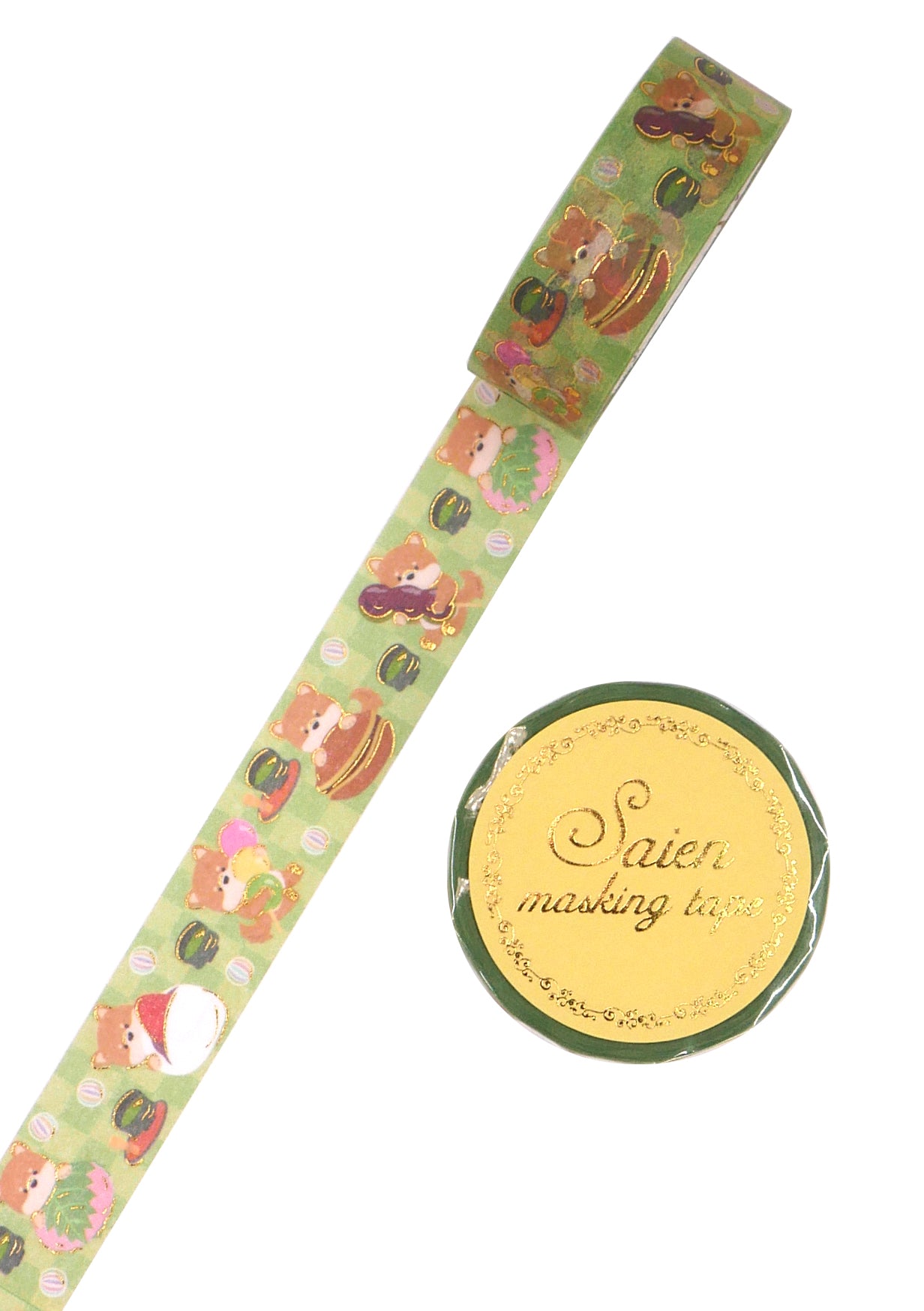 Washi tape - Shiba Inu, matcha et gourmandises japonaises