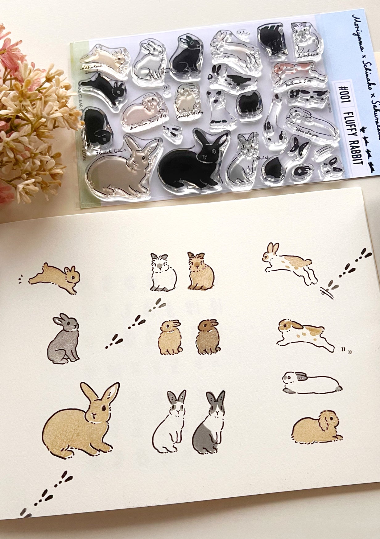 Clear Stamp - Fluffy Rabbit - Schinako Moriyama