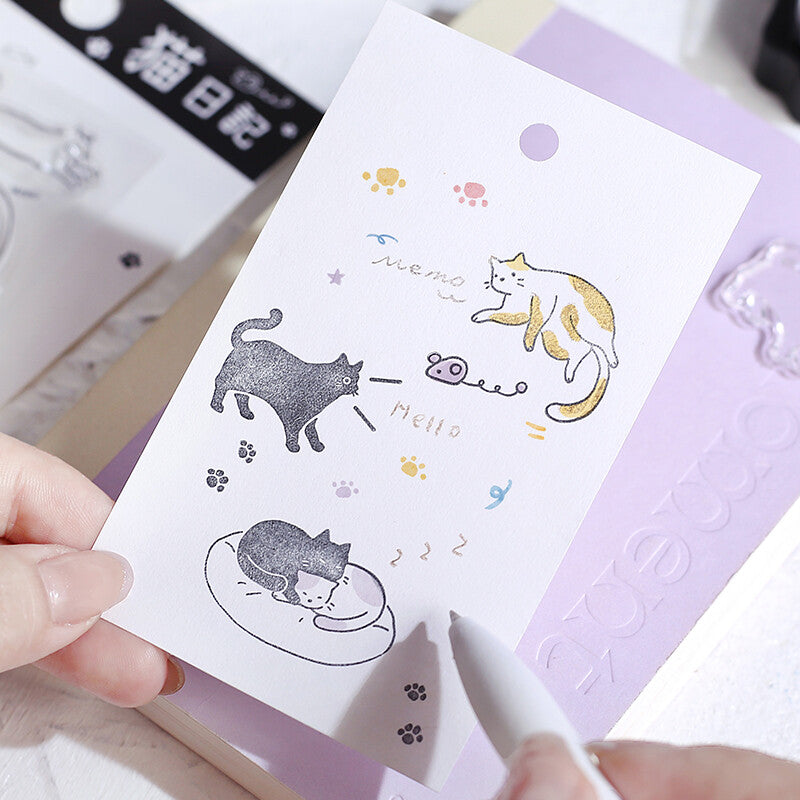 BGM Clear Stamp - Diary Neko Diary : chat neko