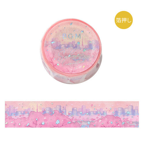 Washi tape - Sakura limited 2025 - Cherry Blossom City - BGM