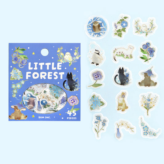 Flake Stickers - Little Forest - Bleu