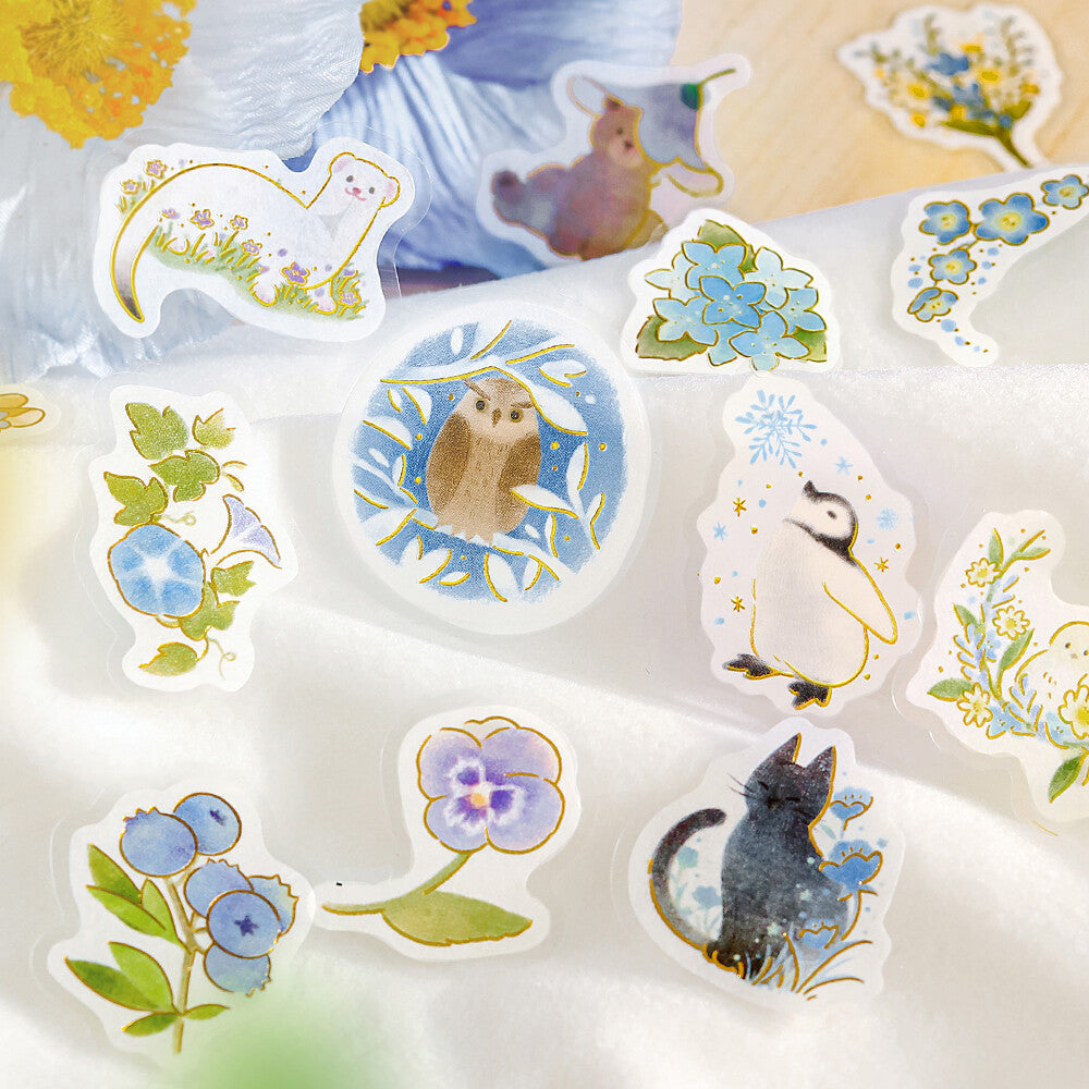 Flake Stickers - Little Forest - Bleu
