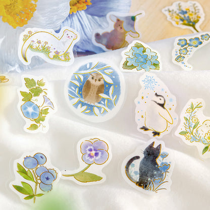 Flake Stickers - Little Forest - Bleu