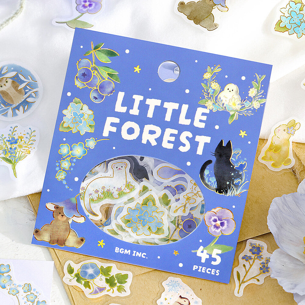 Flake Stickers - Little Forest - Bleu