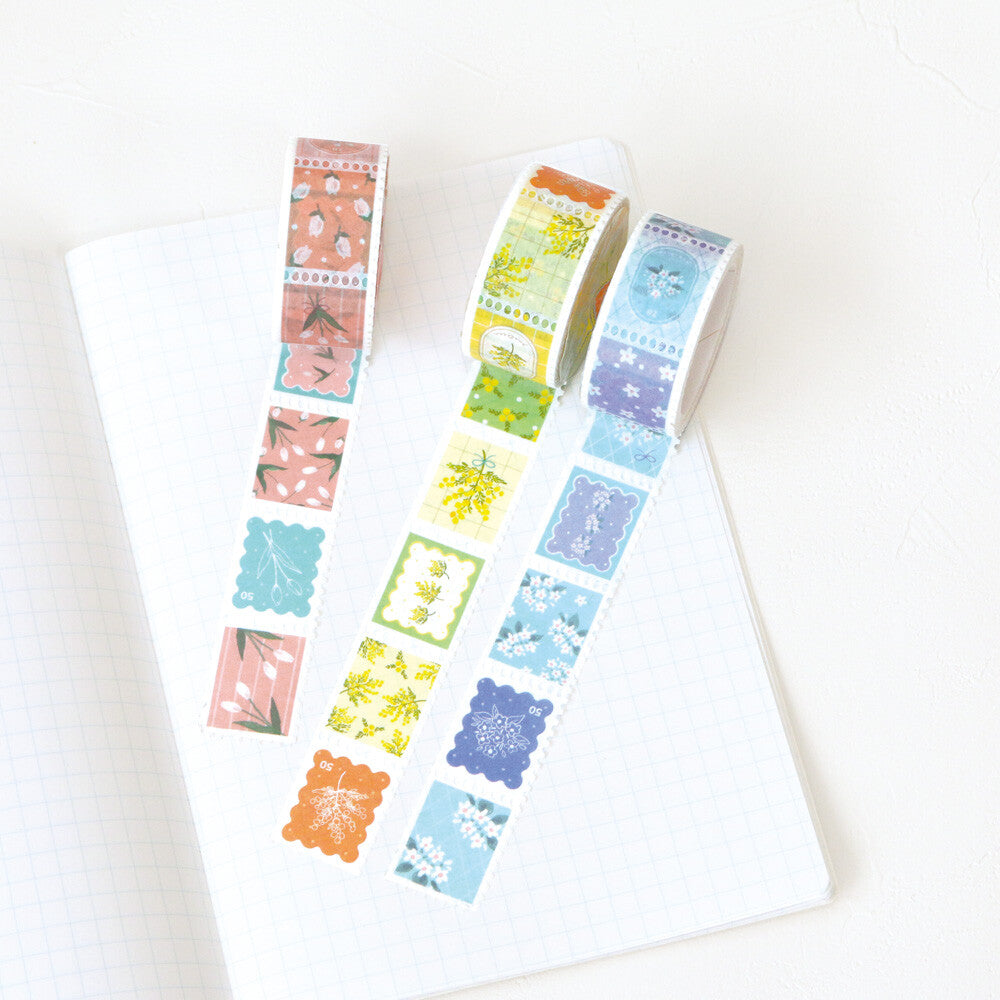 Washi tape - Timbre - Mimosa, Tulipe et Jasmin