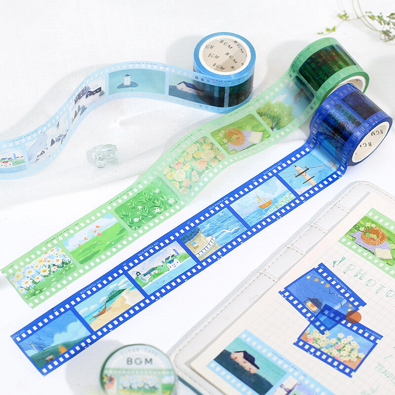 PET tape - Pellicule photo - Vert et Bleu