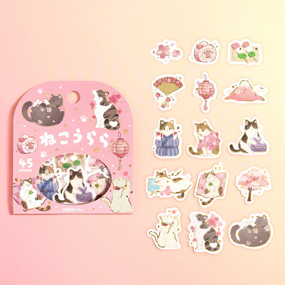 Flake Stickers - Sakura limited 2026 - Neko Urara