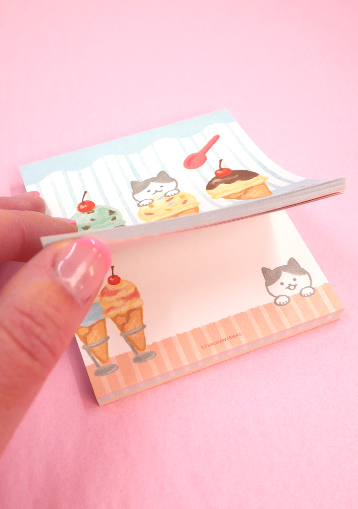 Memo pad - Chat et glace - Furukawashiko