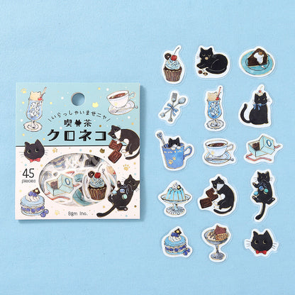 Flake Stickers - Irasshaimase nya~ Cafe Kuroneko