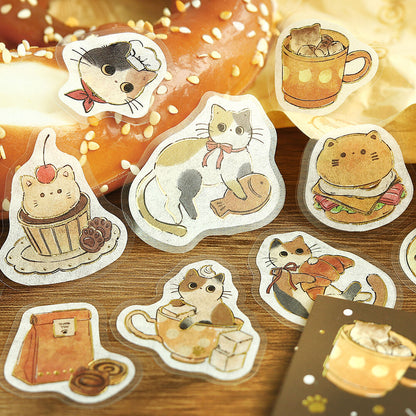 Flake Stickers - Irasshaimase nya~ Cafe Mikeneko